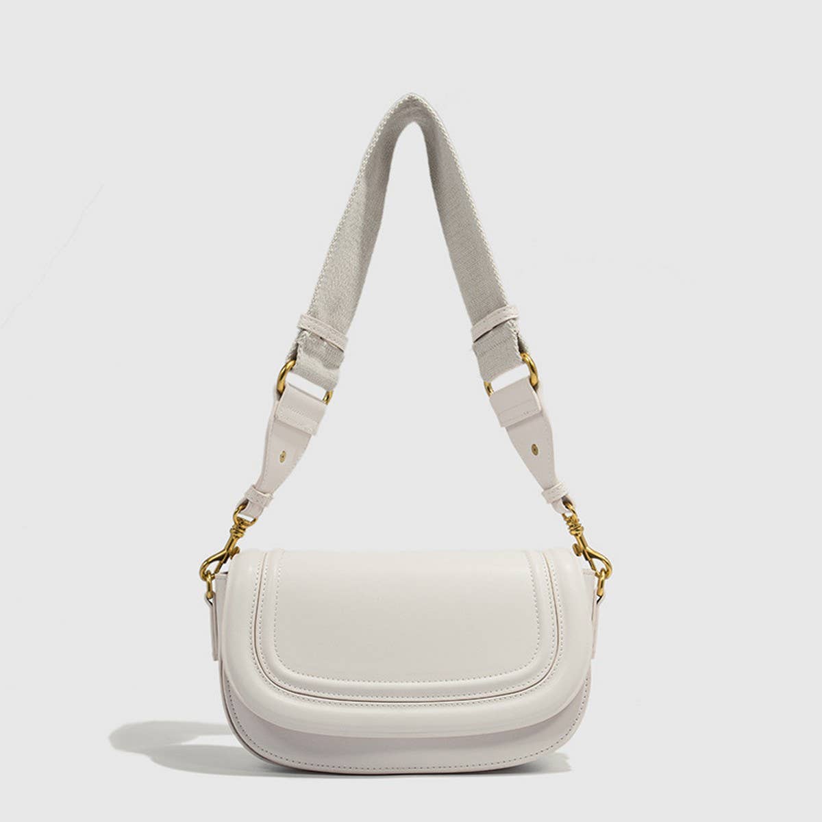 POPULAR WIDE SHOULDER STRAP SADDLE BAG FOR WOMEN_CWAB3421