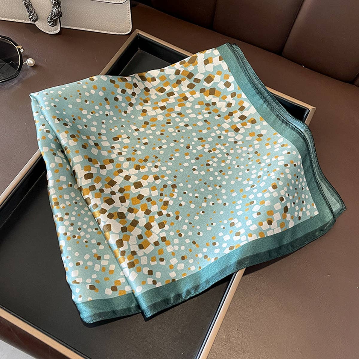 NEW IRREGULAR POLKA DOT SQUARE SCARF