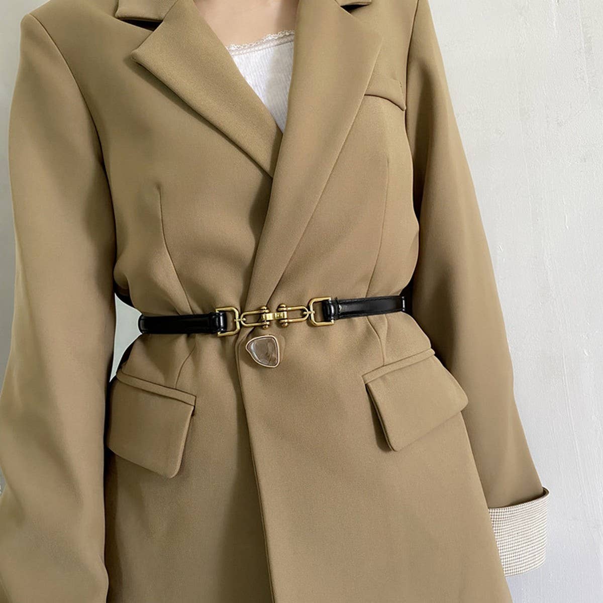 WAIST-HUGGING VINTAGE MATTE THIN BELT_CWABE0647
