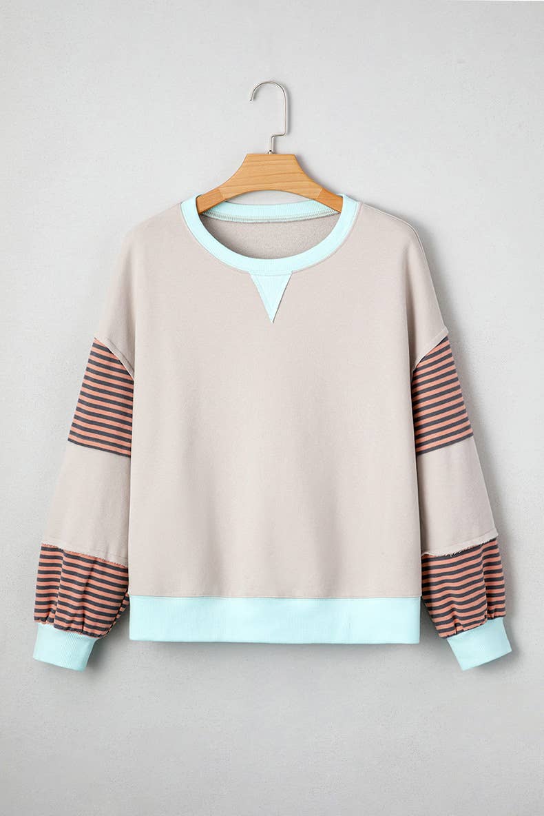 Casual,loose versatile long-sleeved knitted top