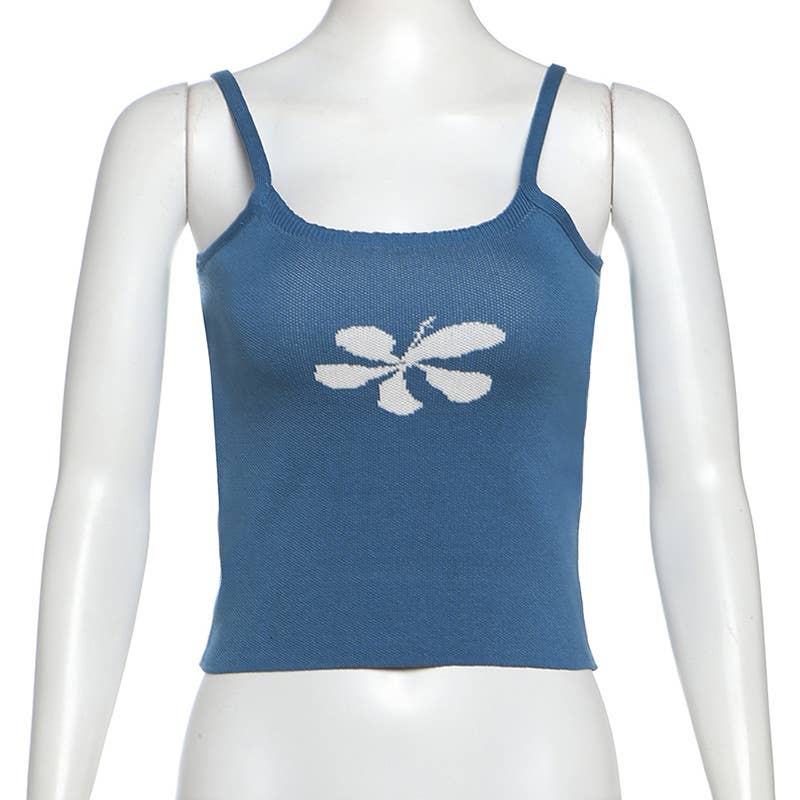 Comfy Sexy Floral Knit Crop Cami Top