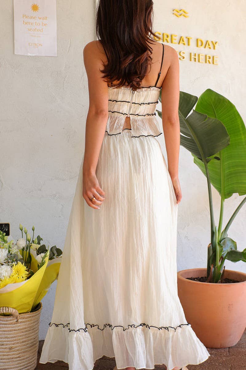 CWSS1224_BOW TIE CAMI TOP & RUCHED FAIRY SKIRT SET