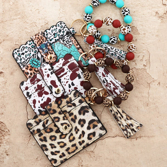 Colorful Silicone Bead Coin Purse with Cow Keychain_CWAB4952