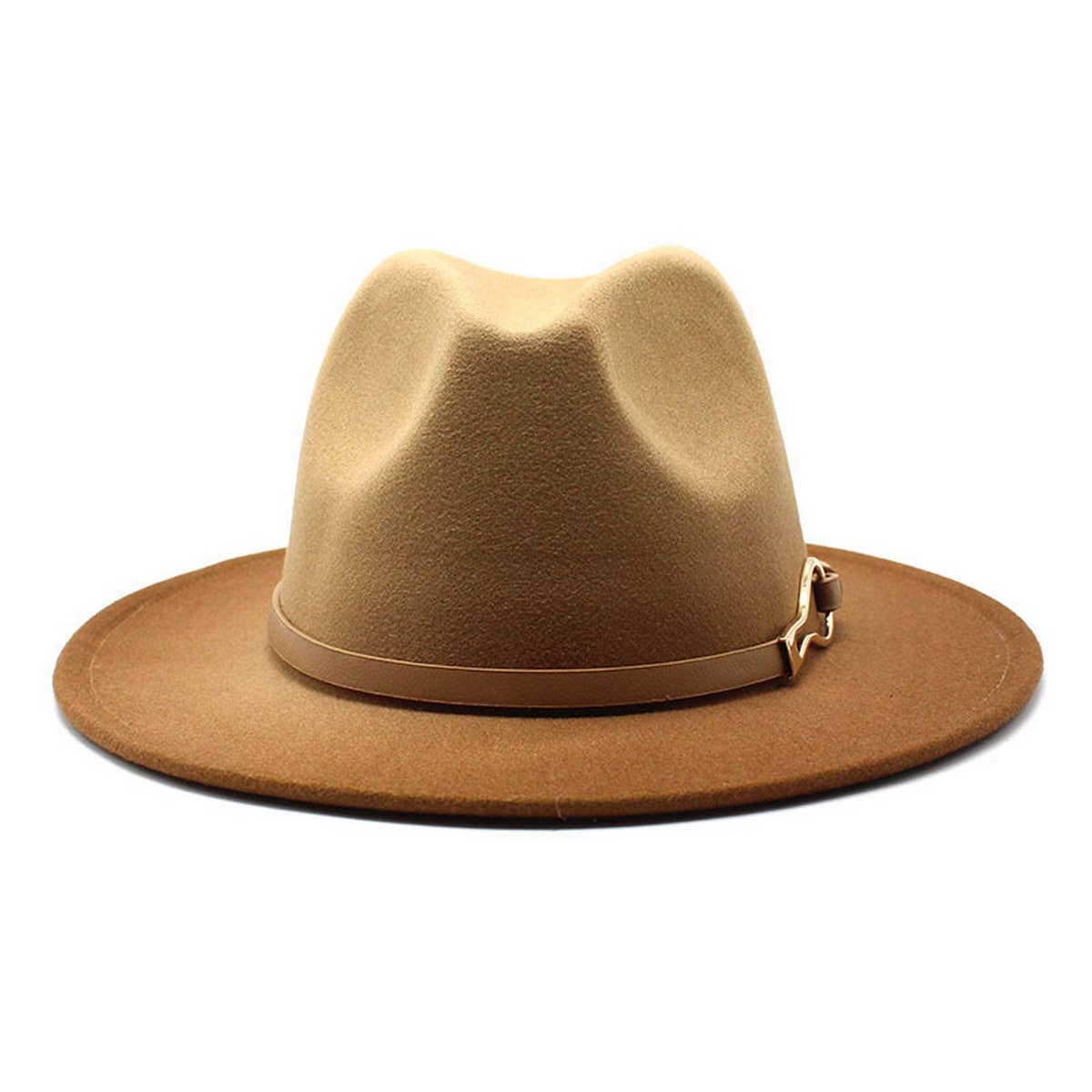 FASHION GRADIENT TWO-COLOR THICK FELT HAT JAZZ HAT_CWAH0817