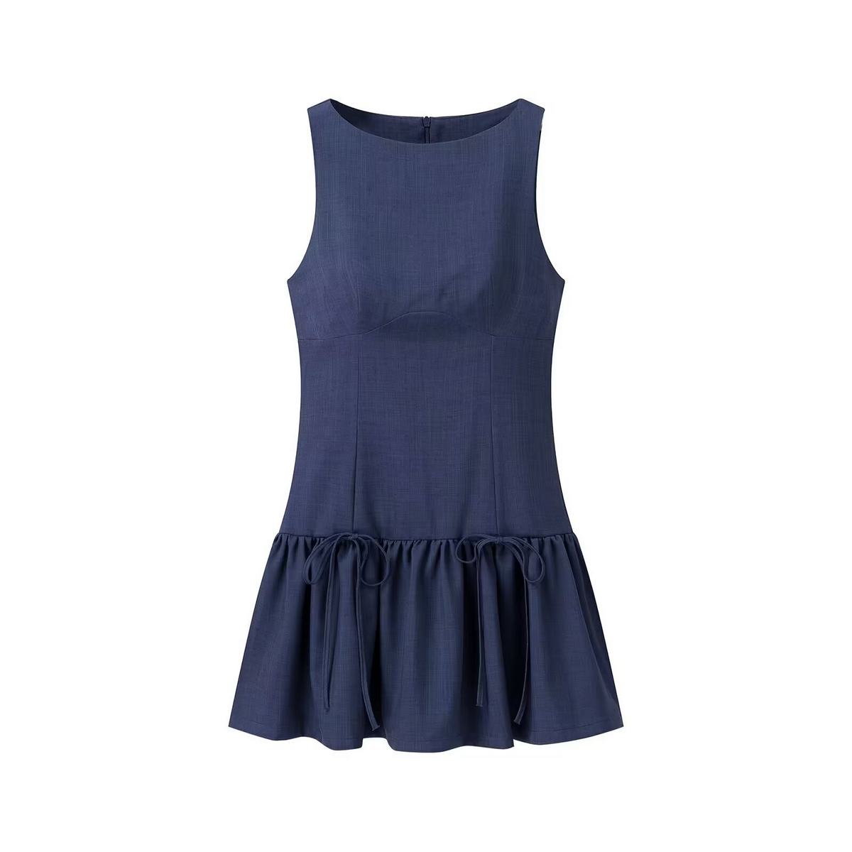 French Style Tie Waist Dress - Casual & Chic
