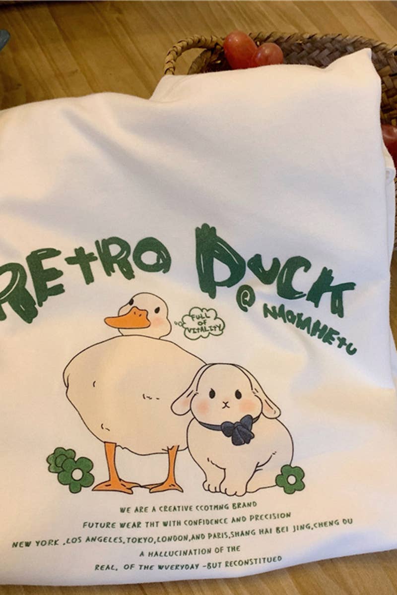 CWTTS0986_CARTOON PRINT CASUAL T SHIRT