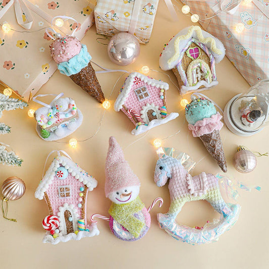 Ice Cream Snowman Christmas Tree Hanging Decor