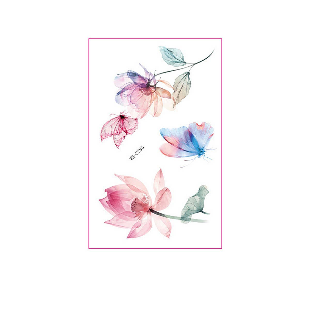 Watercolor Flower Tattoos for Hand & Collarbone