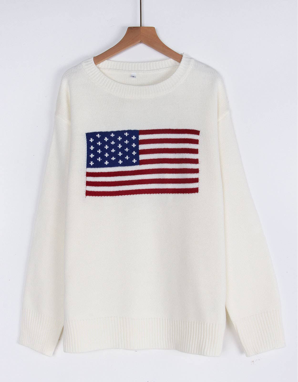 CREW-NECK FLAG EASTER INDEPENDENCE DAY SWEATER