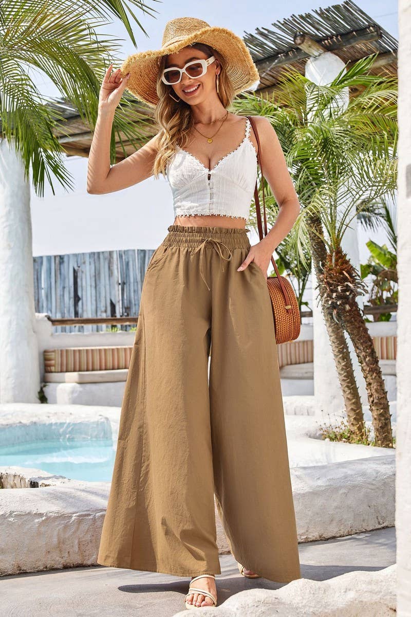 CWBLP1961_HIGH WAIST COTTON LINEN WIDE LEG CULOTTES