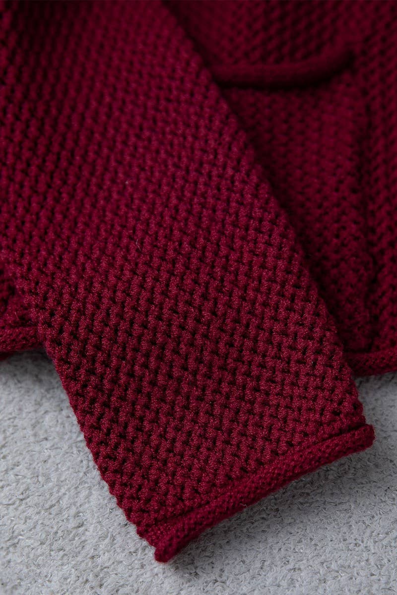 CWOCAL2290_CASUAL SOLID COLOR LONG SLEEVE KNIT CARDIGAN