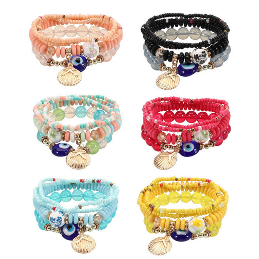 BOHEMIAN MULTI-LAYERED EVIL EYE BRACELET_CWAJE2214
