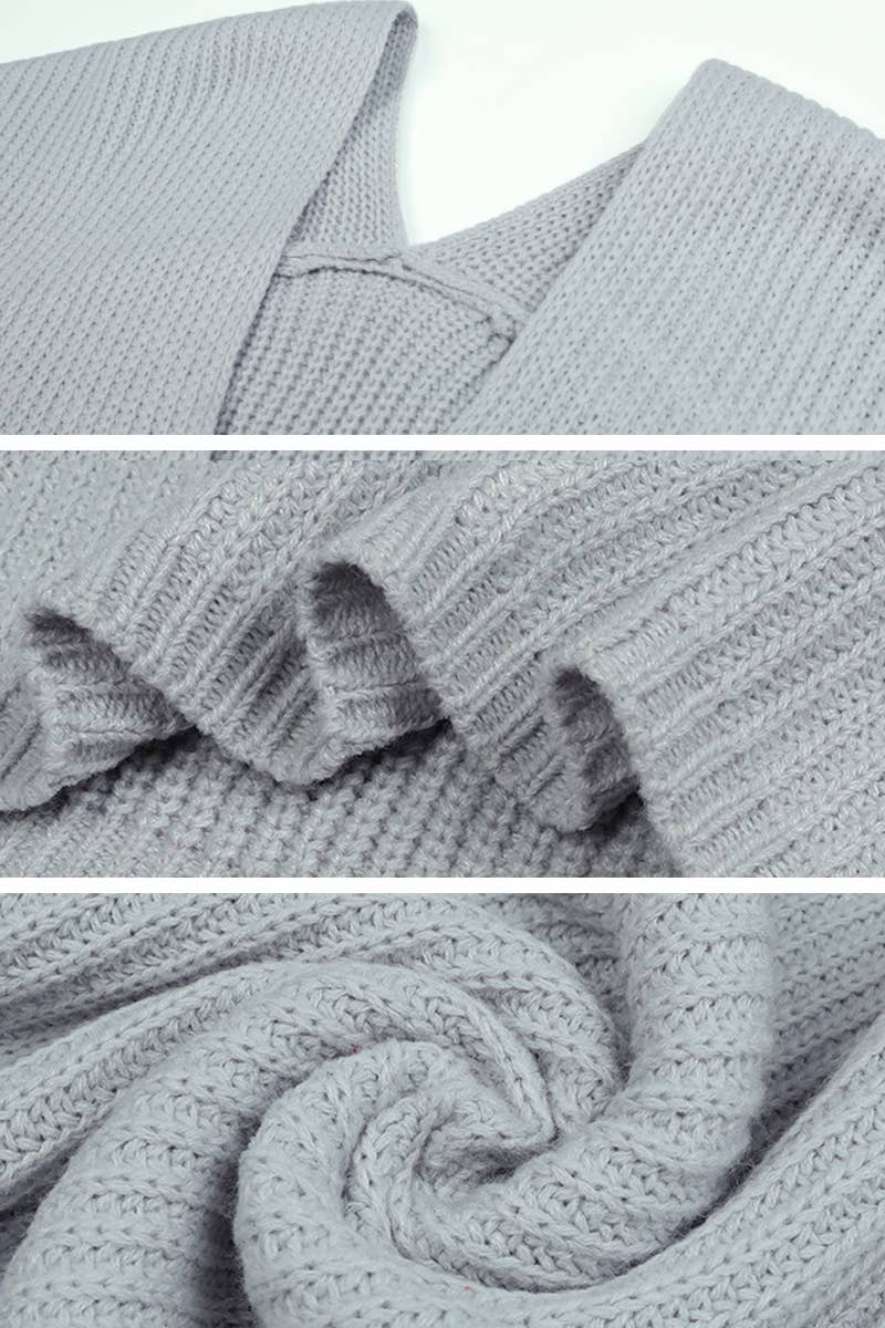 CWOSWL585_Casual V-Neck Pullover Sweater