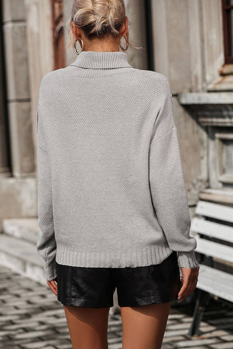 CWOSWL6486_TURTLENECK LONG-SLEEVED SWEATER WITH FRINGE