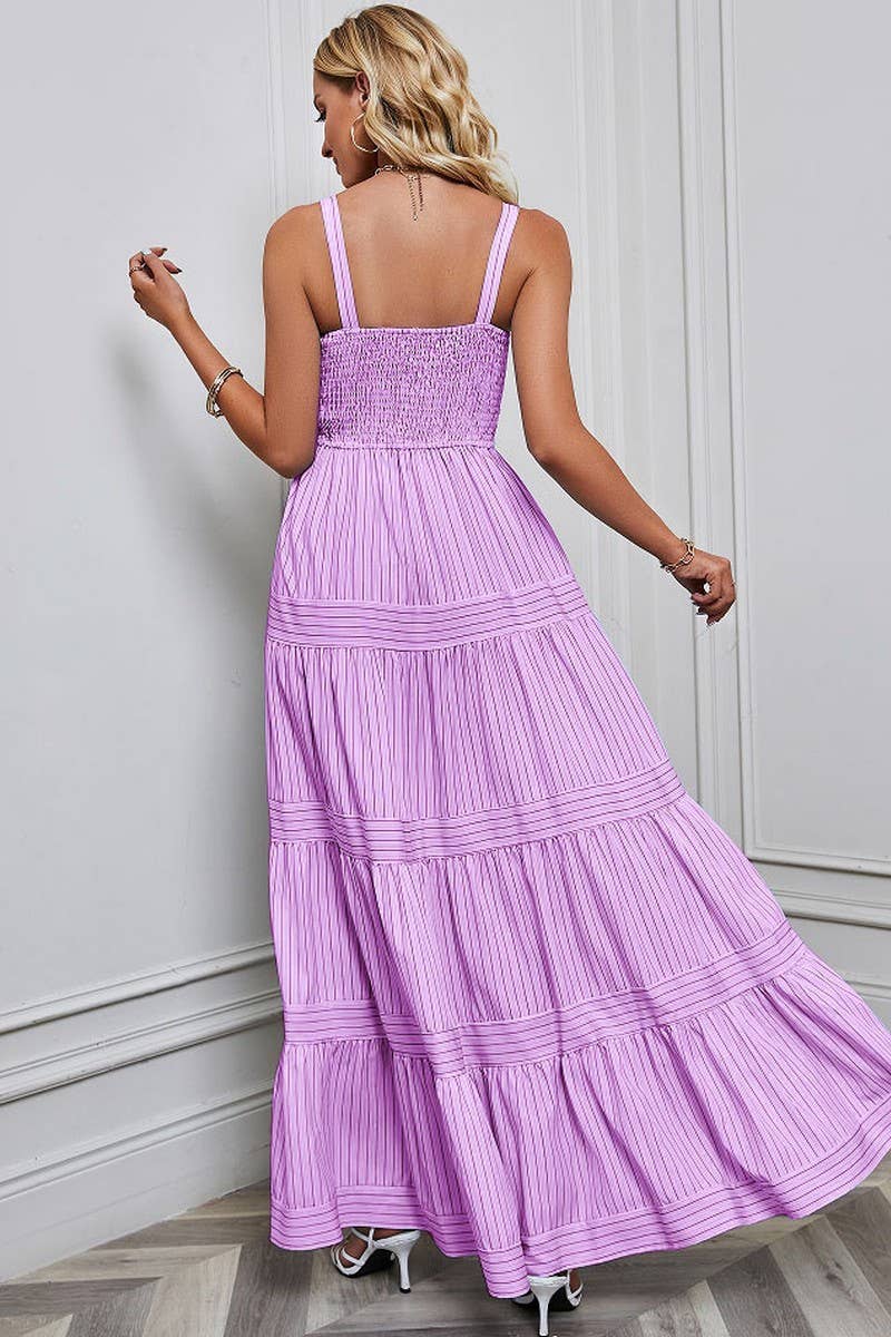 CWDMD1612_SLEEVELESS TANK TOP STRIPED MAXI DRESS