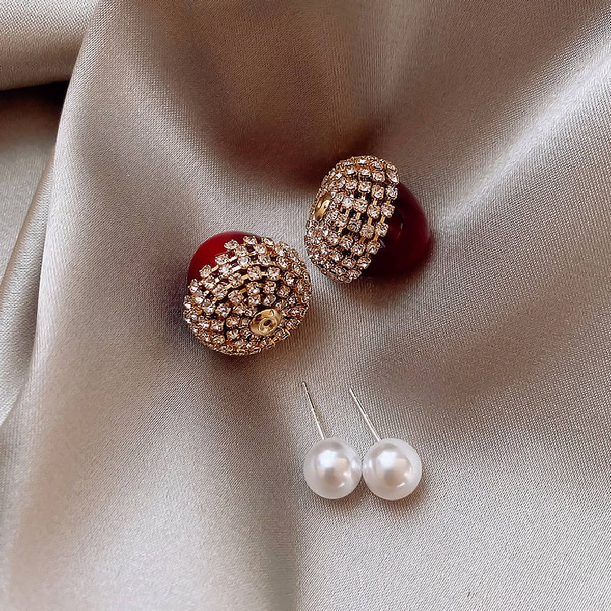 CHRISTMAS BOW RED SERIES EARRINGS