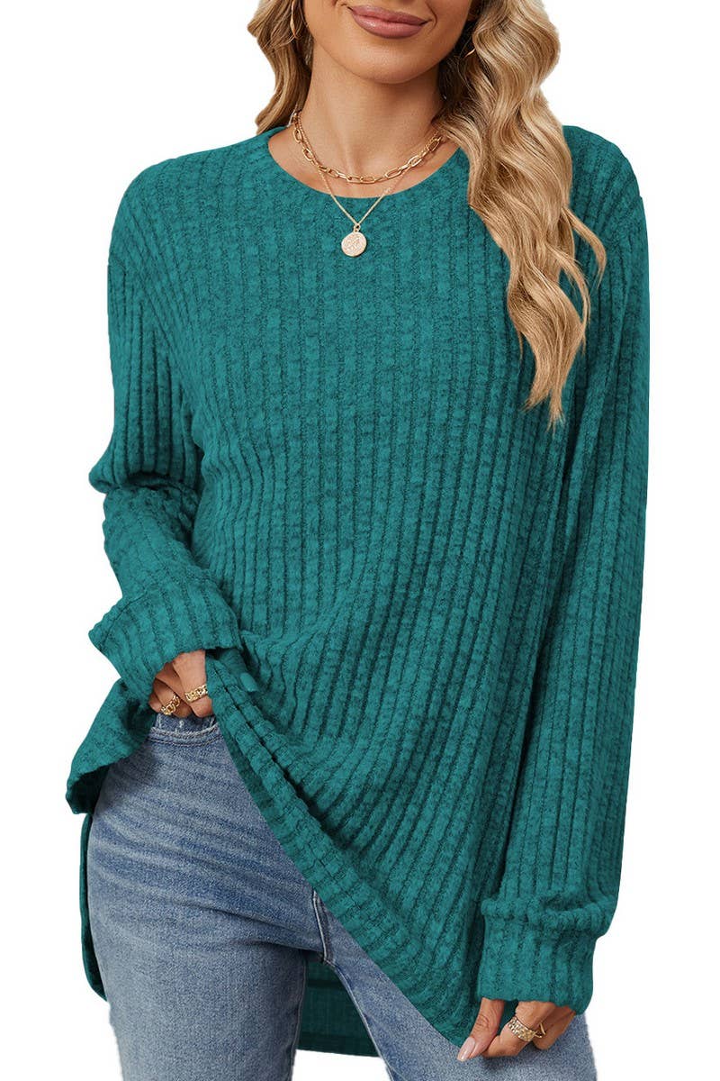 CWTBLL3744_AUTUMN AND WINTER COLLAR CASUAL TOPS