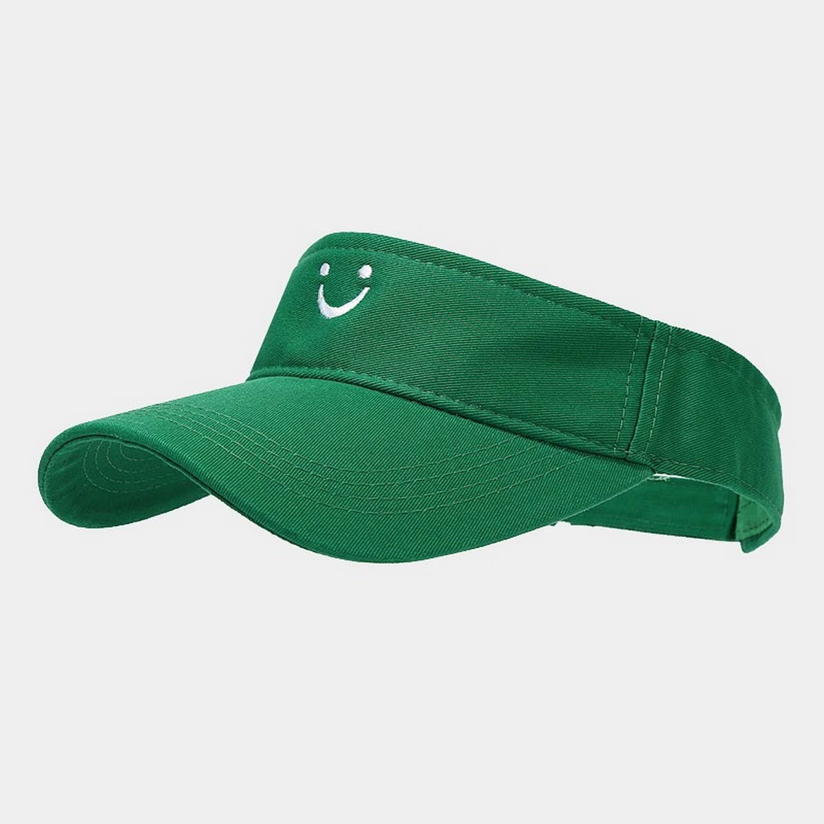 Cute Smile Embroidered Visor - Summer Sun Hat_CWAH3289