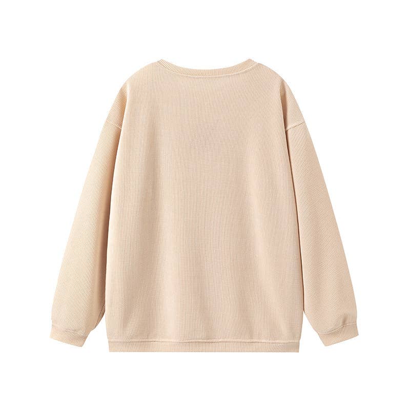 CASUAL DAILY SOLID COLOR ALL ROUND NECK HOODIE