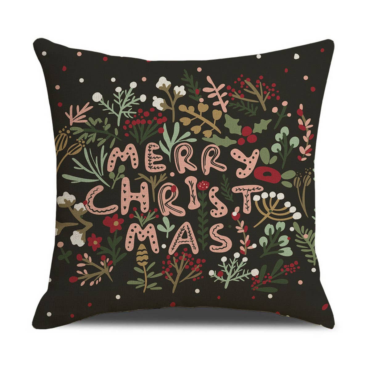 CARTOON SANTA CLAUS LINEN PILLOWCASE_CWMM1376