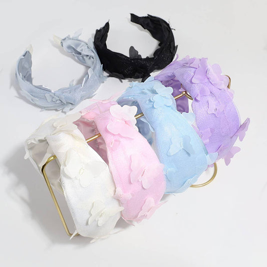 FRESH BUTTERFLY WIDE-RIM KNOTTED HEADBAND