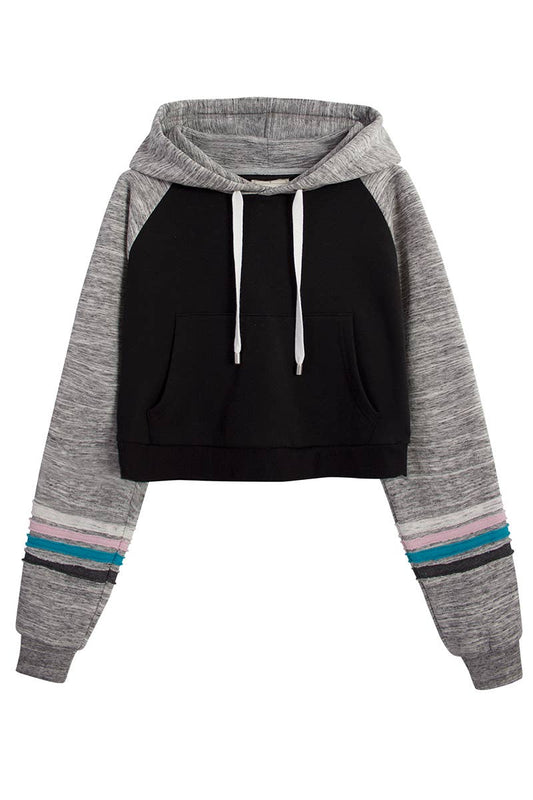 CWOHOL424_Basic Lightweight Pullover Cropped Hoodie