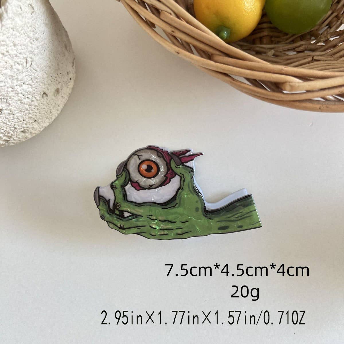 CWAHA07711_HALLOWEEN GHOST SKULL PUMPKIN CLAW CLIP