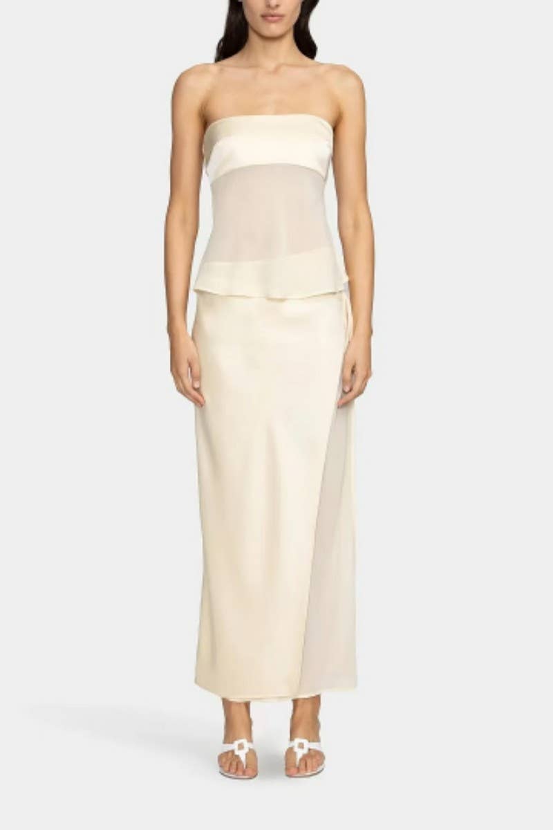 CWSTB2050_SOLID SIMPLE COMMUTER WRAP SKIRT SET