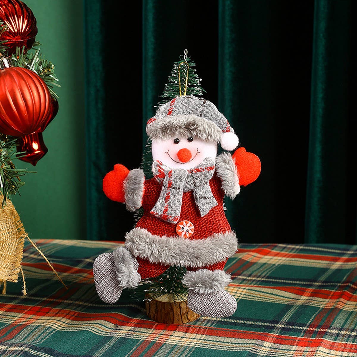 CHRISTMAS CLOTH FIGURINE CHRISTMAS TREE PENDANT