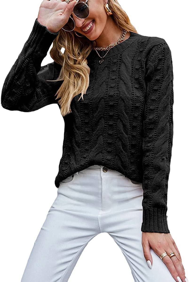 CWOSWL0815_ Long Sleeve Loose Neck Pullover Sweater