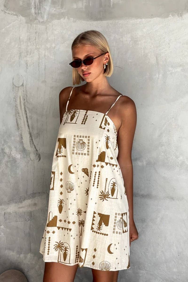 CWDSD993_PRINTED BOAT NECKLINE CASUAL MINI SLIP DRESS