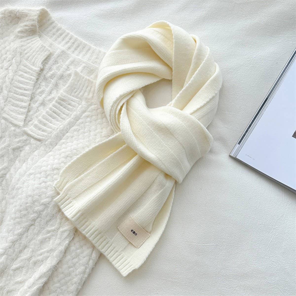Knit Stripe Scarf - Warm Fall/Winter Unisex Scarf