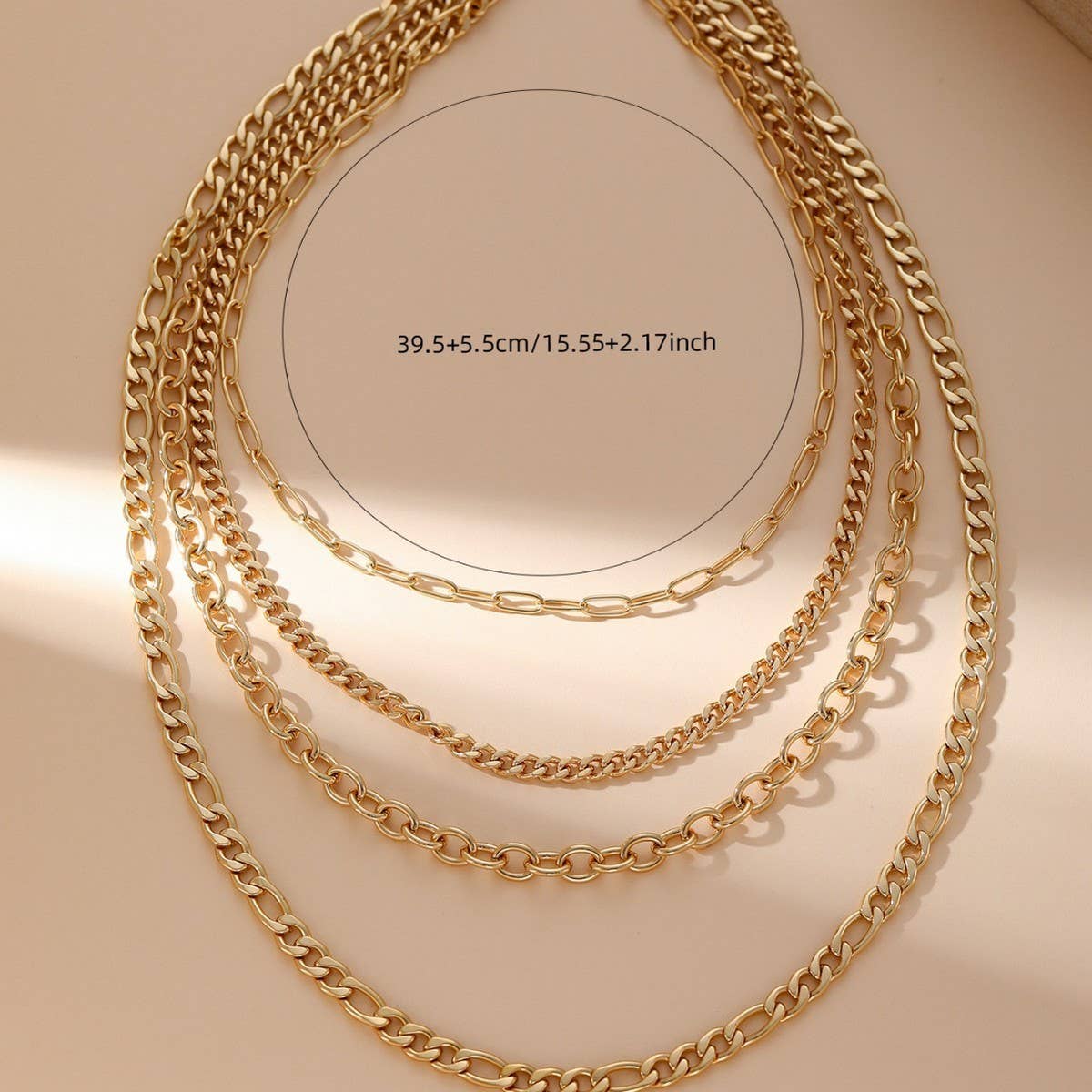 LAYERED CUBAN PAPERCLIP CHAIN NECKLACE