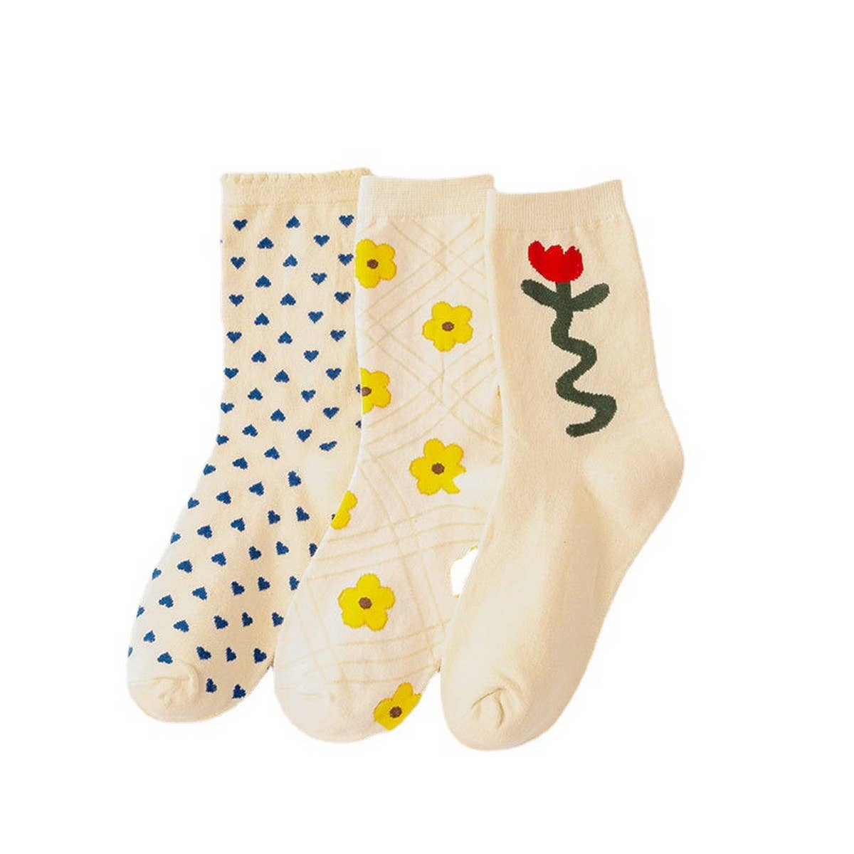 SWEAT-ABSORBENT AND BREATHABLE SWEET FLOWER SOCKS