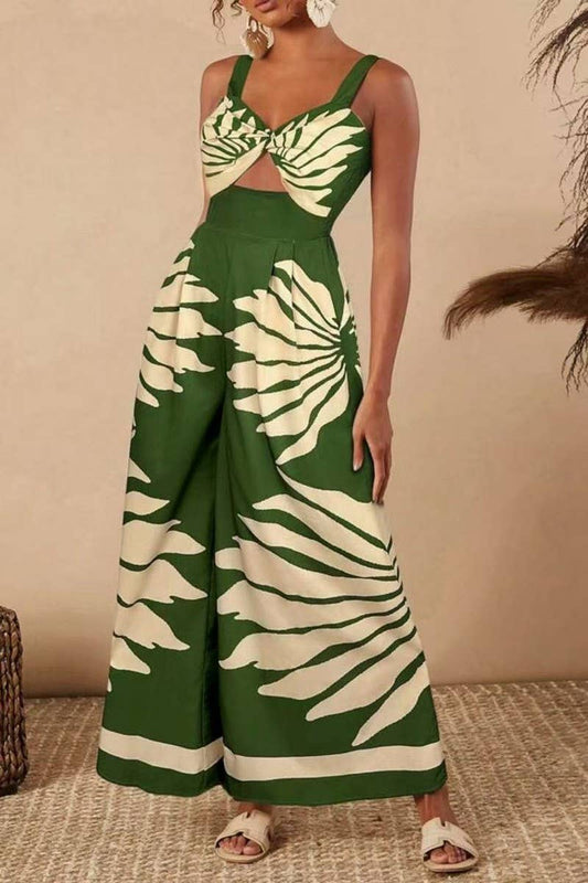 CWSJS1703_PRINTED CASUAL TRENDY CAMI JUMPSUIT