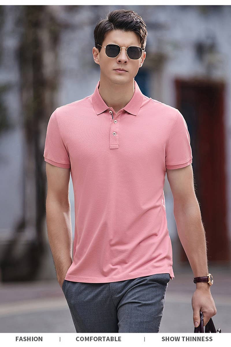 CWTBLS02436_LONG STAPLE COTTON SHORT SLEEVE POLO SHIRT