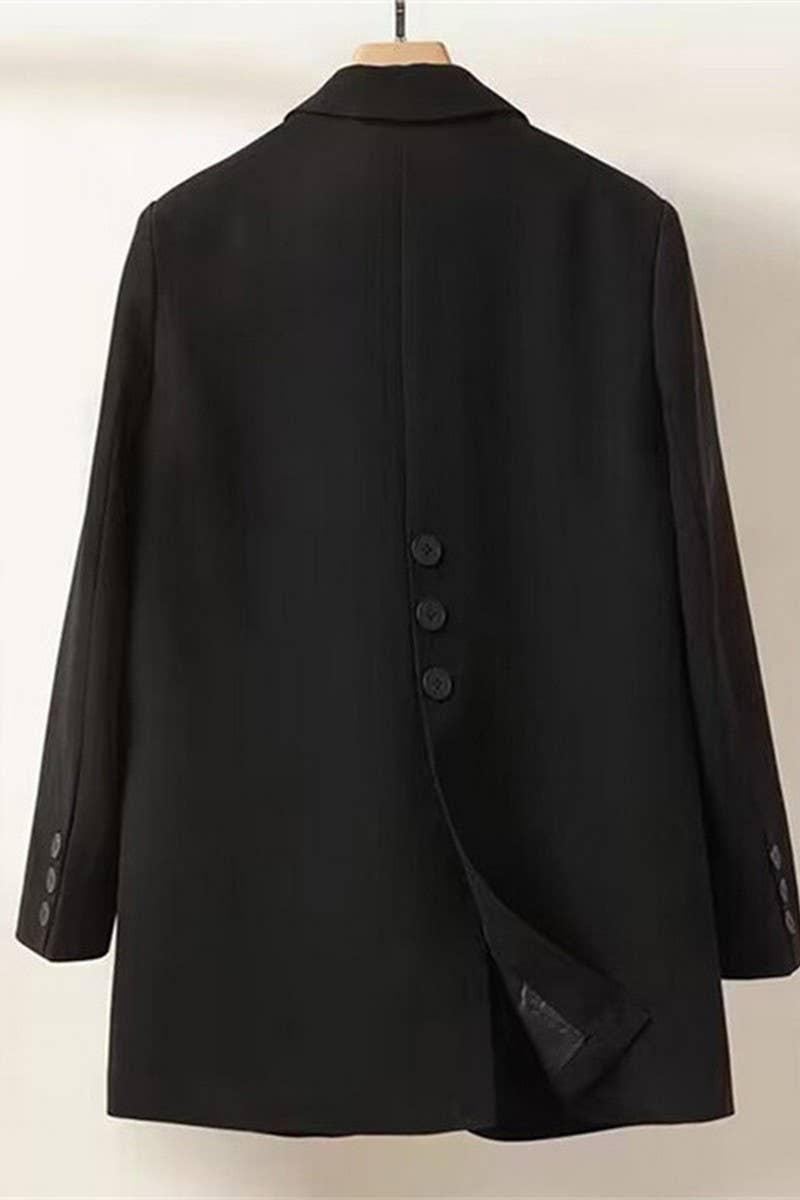 CWOBL0139_SOLID COLOR SLIT POCKET SUIT COLLAR COMMUTER SUIT