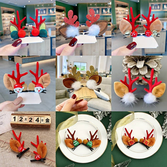 CHRISTMAS CUTE ELK HORN HAIRPIN HAIR ACCESSORIES