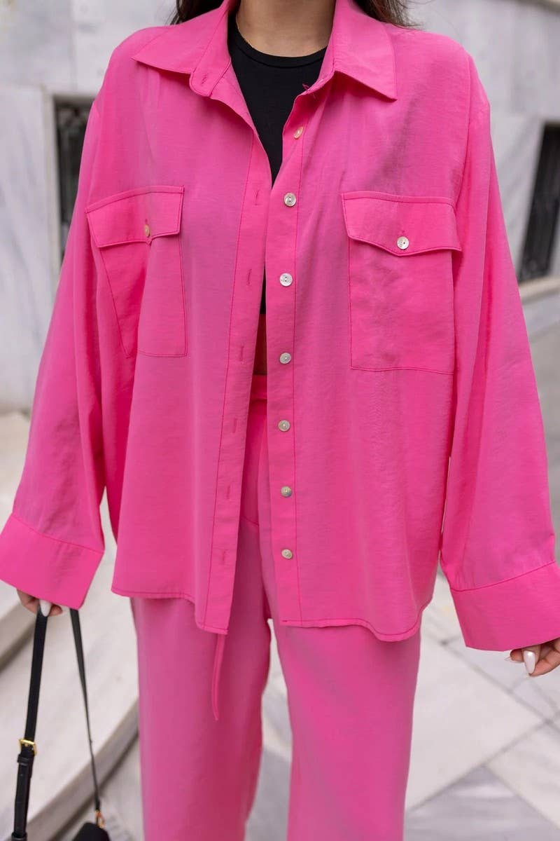 CWSS1064_SPRING AND AUTUMN LOOSE CASUAL TWO-PIECE SUIT