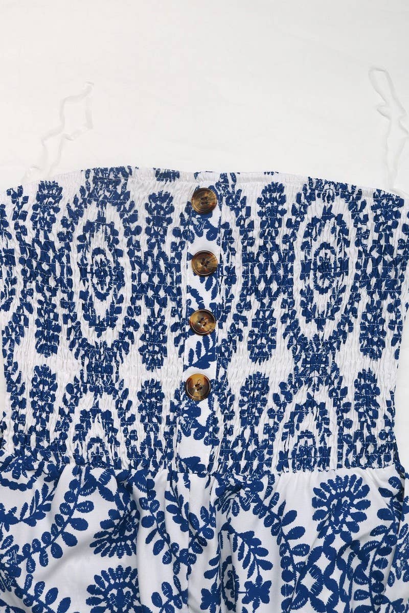 CWSJS1274_PRINTED ELASTIC HIGH WAIST TUBE TOP JUMPSUIT