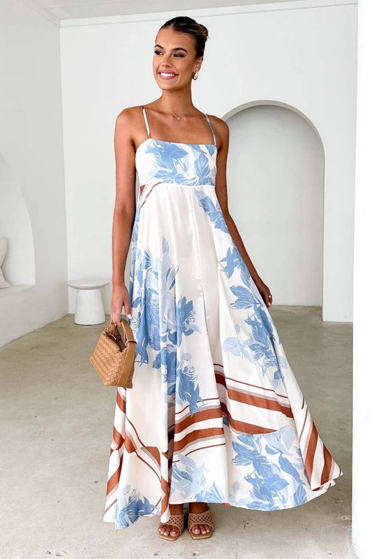 CWDMD5147_BACKLESS SPAGHETTI STRAP FLORAL MAXI DRESS