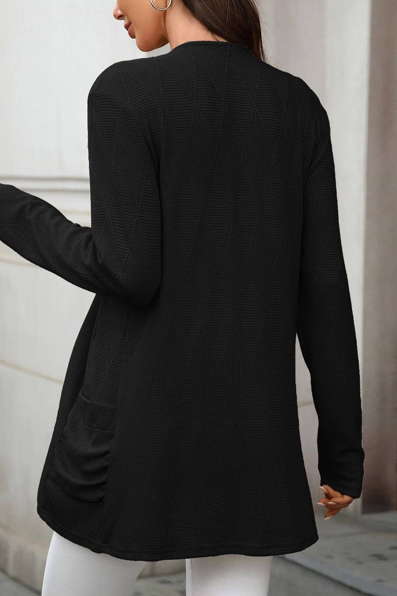 CWOCAL00857_SOLID COLOR LONG-SLEEVED KNITTED CARDIGAN JACKET