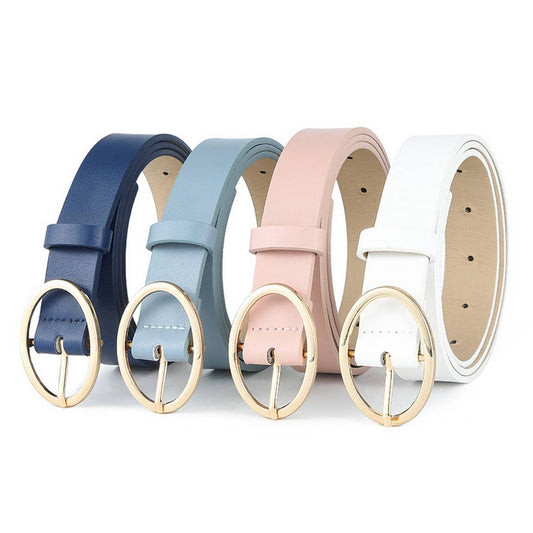 ROUND PIN BUCKLE HIGH-END VERSATILE BELT_CWABE0614