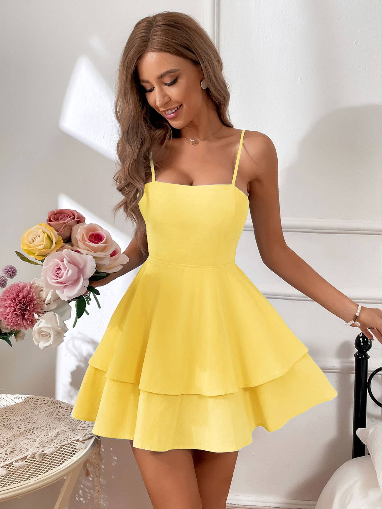 Backless Butterfly Knot Tie Short Sexy Dress