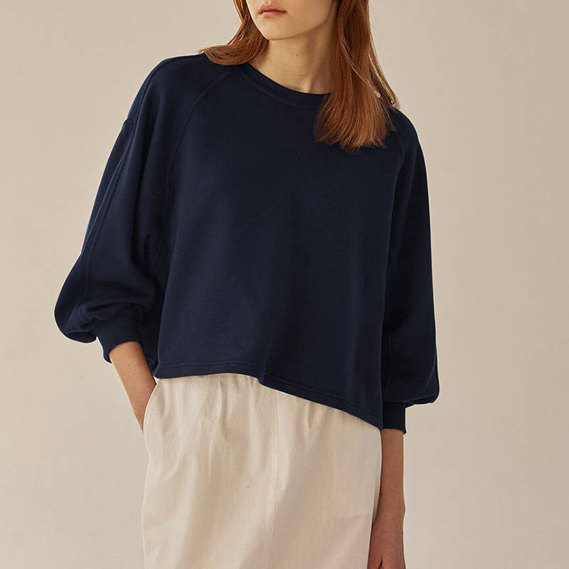 Cotton French casual pullover top