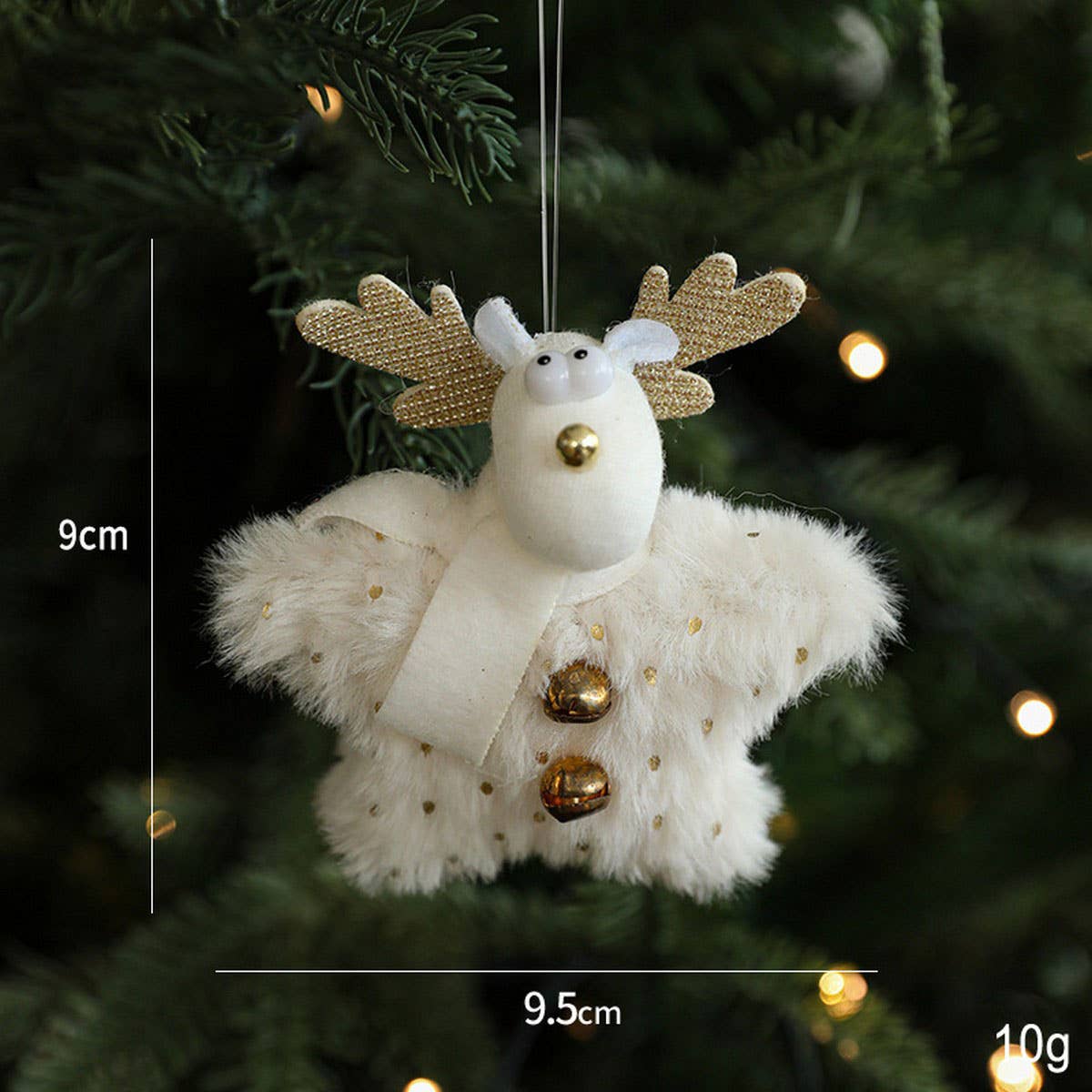 White Plush Doll Xmas Tree Cute Hanging Decor