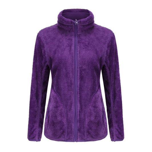 Fleece thickened double fleece cardigan jacket
