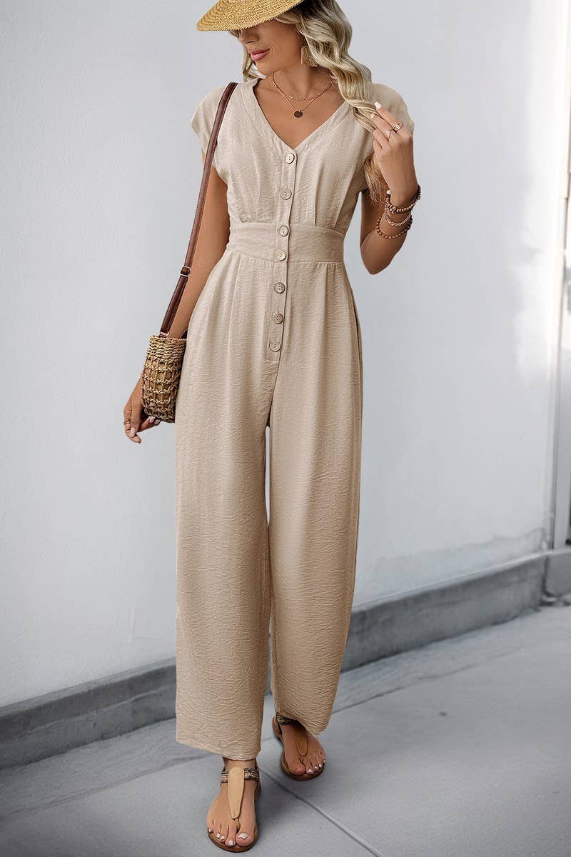 CWSJS1477_NEW V-NECK HIGH WAIST SLEEVELESS JUMPSUIT