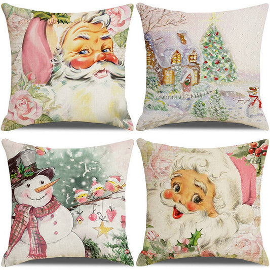 PINK ELK CHRISTMAS PILLOWCASE_CWMM1382