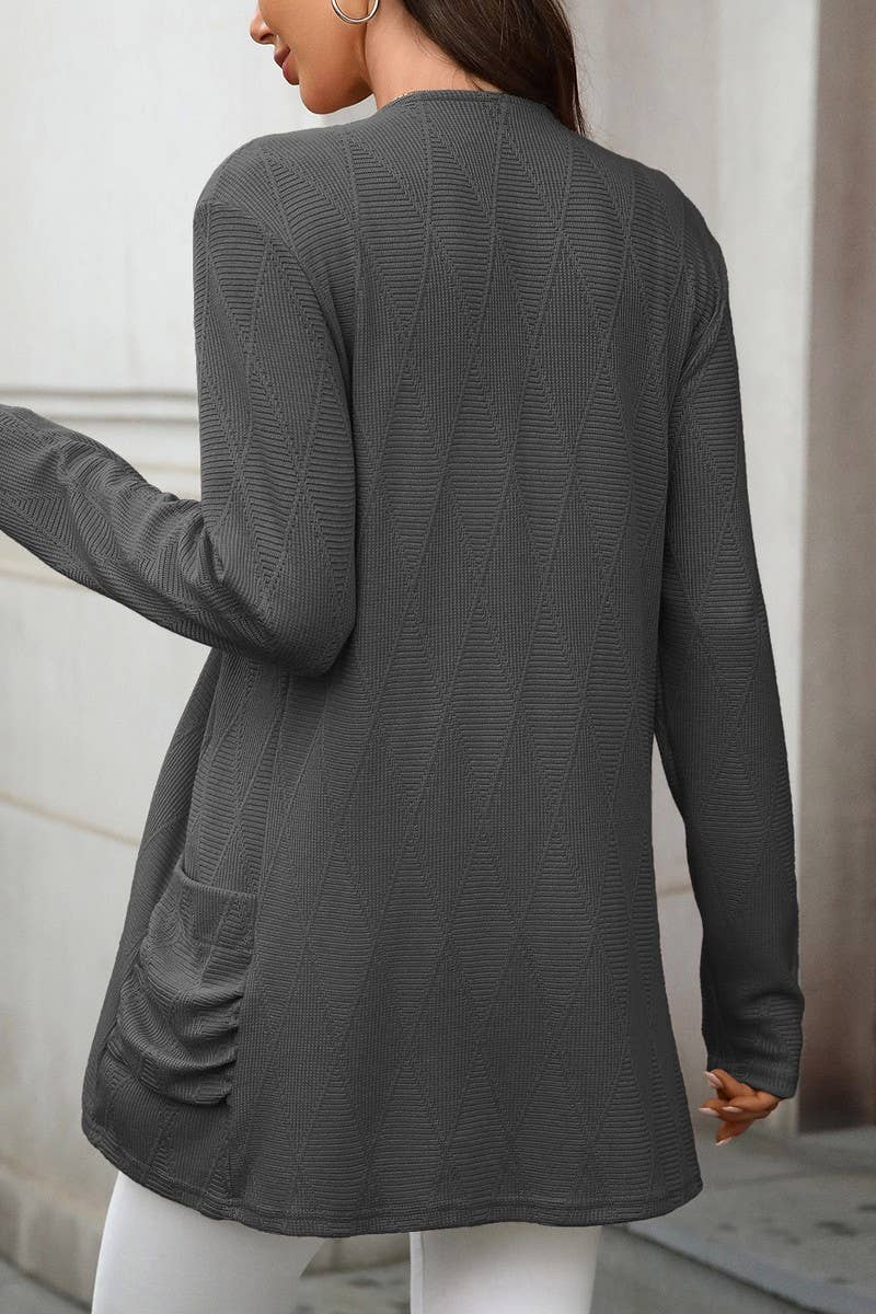 CWOCAL00857_SOLID COLOR LONG-SLEEVED KNITTED CARDIGAN JACKET